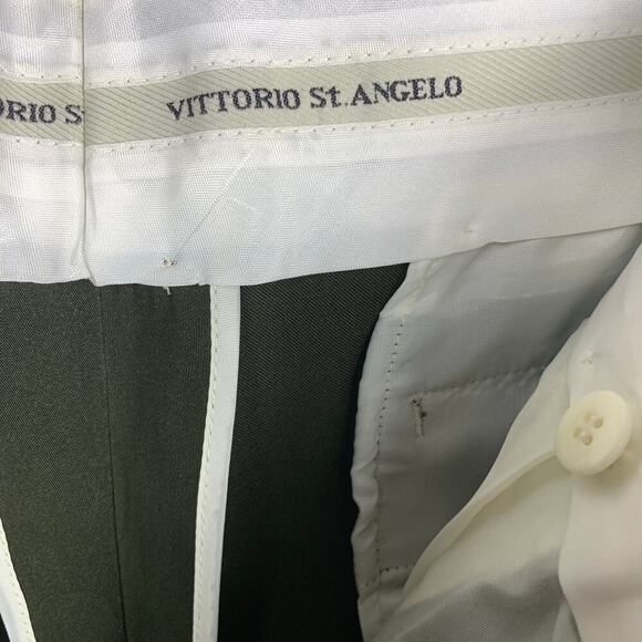 Vittorio St. Angelo Olive Green Dress Pants Size 34L - Picture 3 of 6
